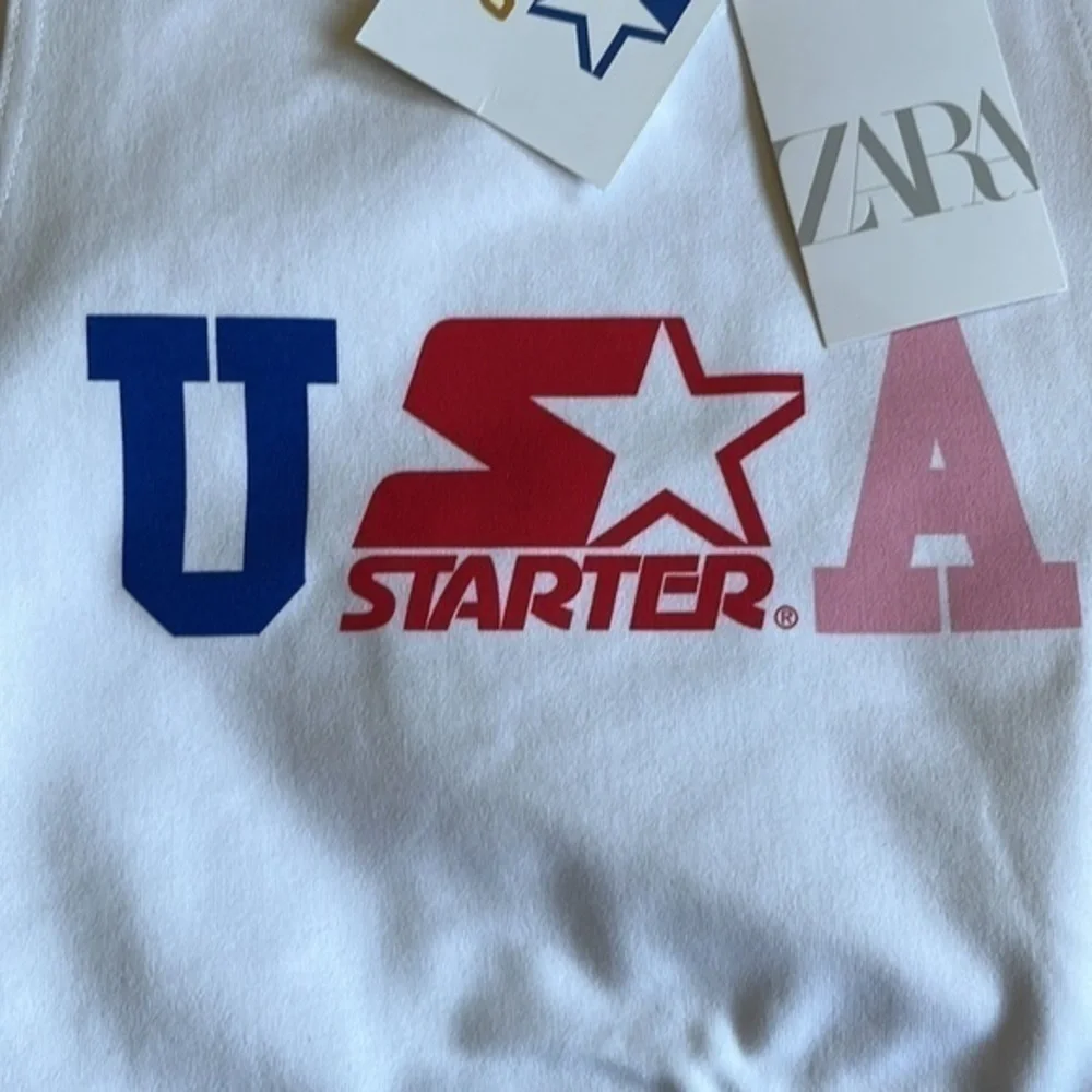 Zara & Starter Limited Edition Crop Top Women’s Size Large USA Logo